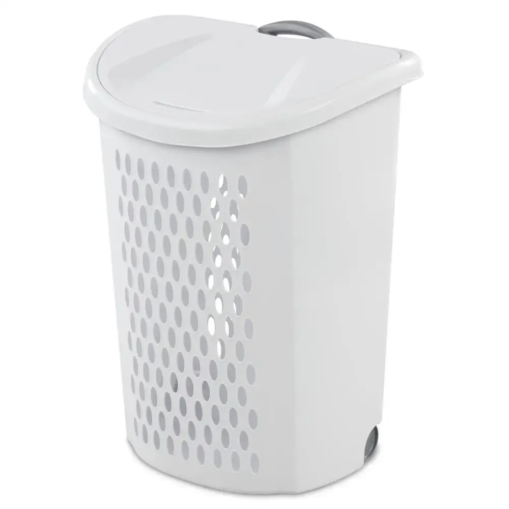Laundry Hampers Set of 2 Wheeled Portable Storage Basket