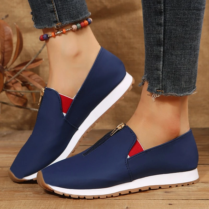 Zapatos planos informales para mujer, zapatillas de tenis, mocasines sin tacón, cómodos, sin cordones, talla grande, color mocasín de mujer| | - AliExpress