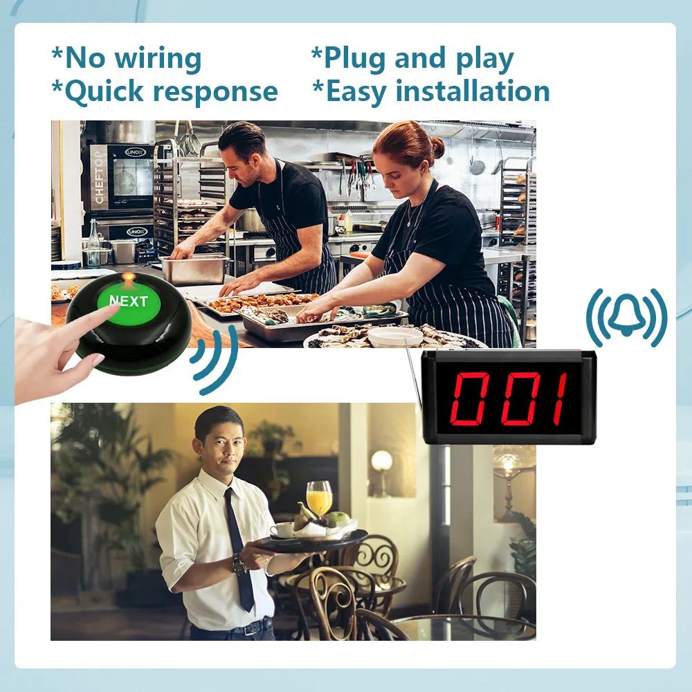 Simple Wireless Call System Display Receiver 2 or 3 Digits Number Screen K-302 (Only 1PC Monitor)