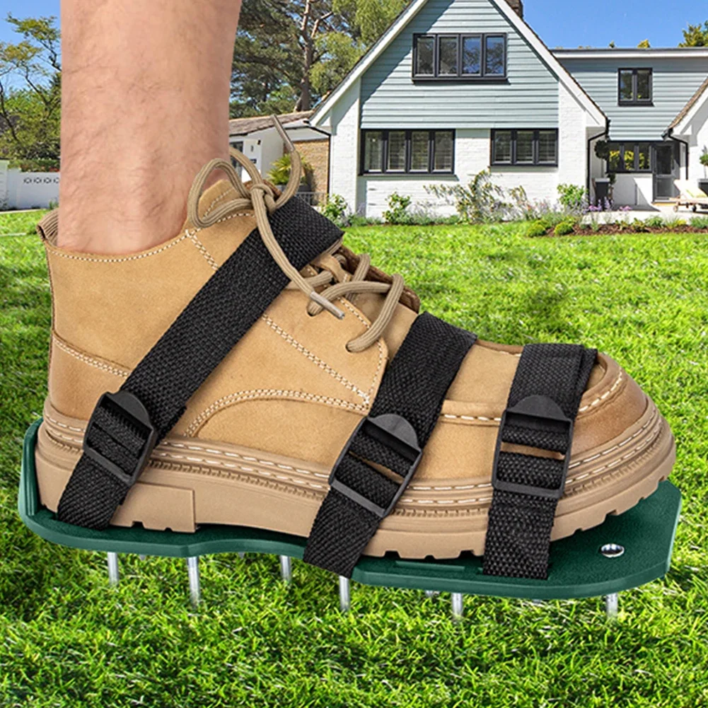 Description Picture 6 of itemGarden Lawn Aerator Shoes Lawn Aerator Spikes Shoes Garden Tools Garden Yard Grass Cultivator Nail Tool Aerator Spikes