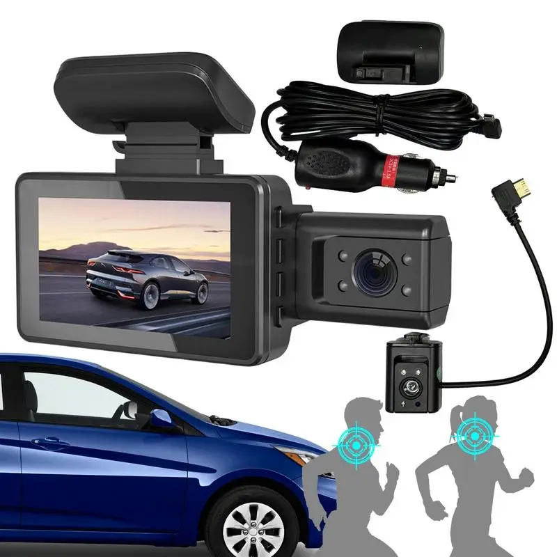 

Full HD 1080P Dashcam 170 Degree Wide Angle Double Recording Front And Rear Camera Car DVR Night Vision G-Sensor Parking Monitor