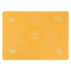 Premium Non - Stick Silicone Baking and Kneading Mat (Orange - 1)