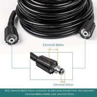 High Pressure Washer Hose 5800 PSI M22-14mm Durable Extension Tube for Efficient Cleaning, 236.22inch/314.96inch/393.7inch/590.5 2