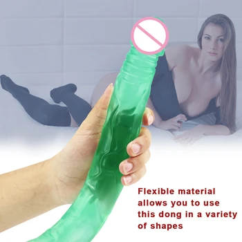 Realistic Dildo 55cm Super Long Double Head Dildo for Woman Lesbian Gay Flexible Soft Silicone Jelly Fake Cock Penis Adult Toys 5