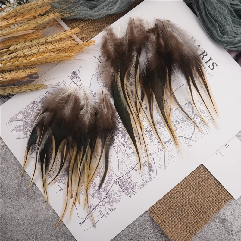 Pheasant Feathers Craft Feathers Natural Feathers Natural Pheasant Feathers for Crafts Chicken Plume Dream Catcher Accessories DIY Jewelry Creation Holiday Handicraft Decorations