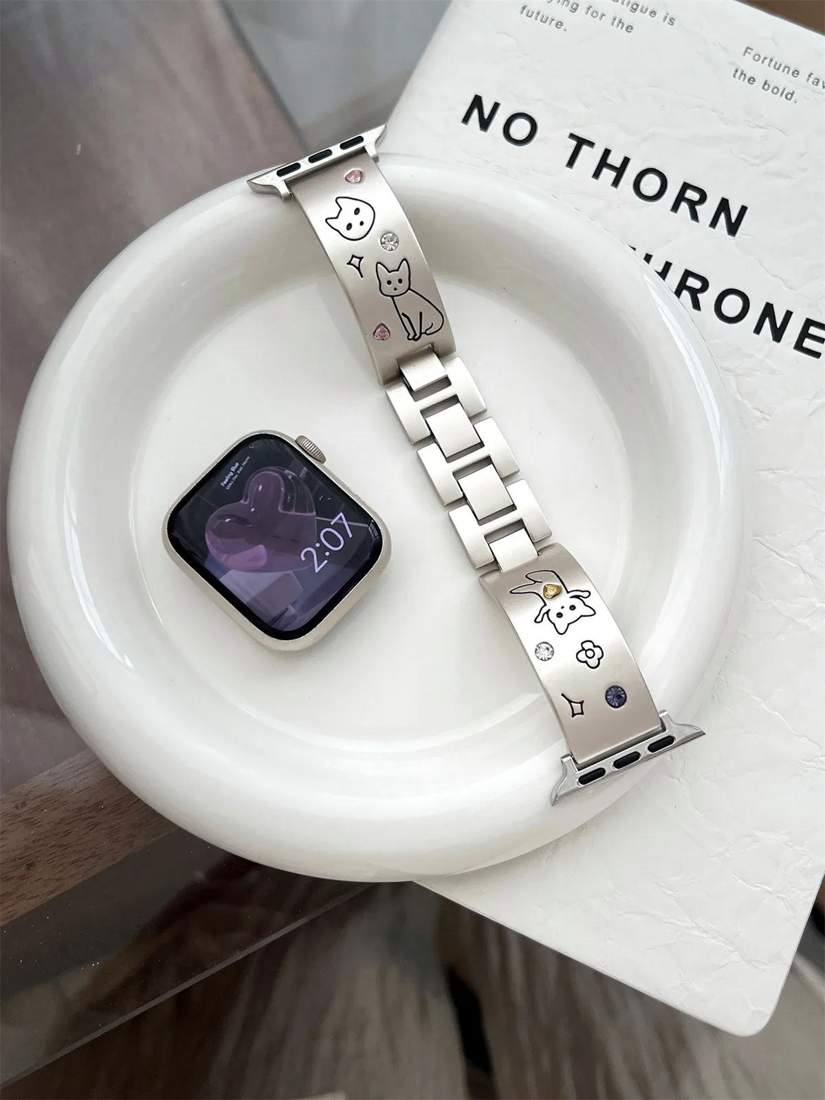 Bracelet de montre pour iwatch 42/44/45/46/49 mm 38/40/41 mm Bracelet de montre tendance en métal pour montres série Ultra2 série 10/9/8/7/6/5/4/3/2/1_voghion.com