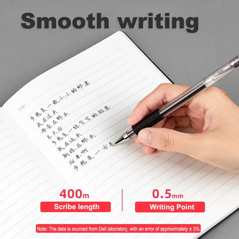 Deli 20Pcs/lot Gel Pen Refill 0.5mm Ink Black Red Blue Colors Refills Writing Signature School Stationery Supplies Pen Core Gift 4
