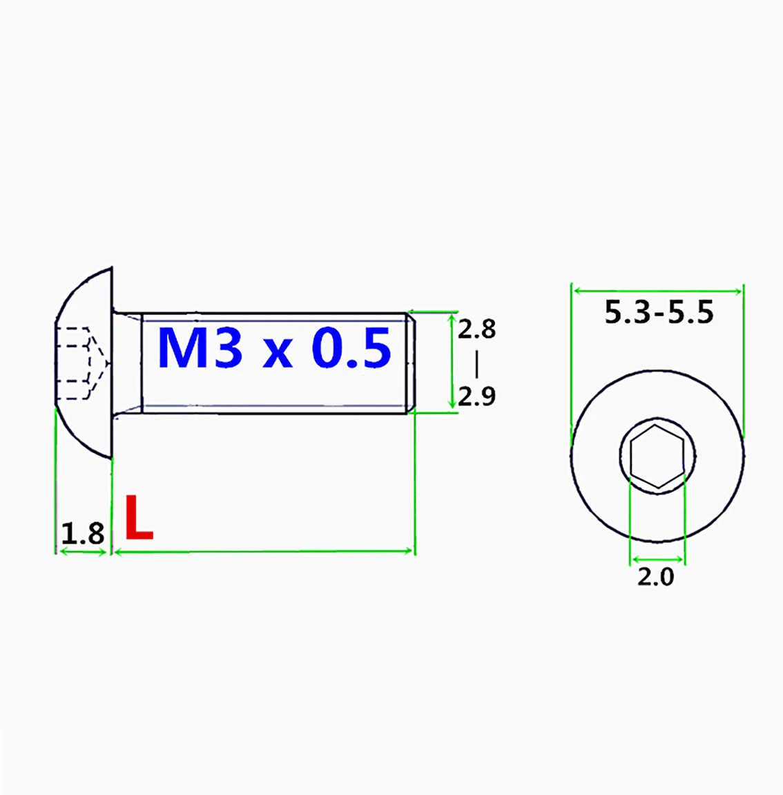 Viti Alluminio M3 A Brugola Viti A Bussola In Alluminio M3 - Testa Esagonale Chiusa, Per Chiave A Brugola, Varie Lunghezze, Anodizzate Bulloni Testa Cilindrica Alluminio 7075 DIN 912 - Foto 6