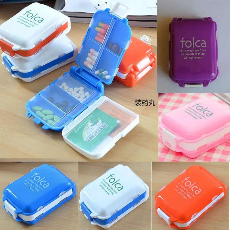 Hot Sell 1 Pcs New Plastic Box Weekly Sort Folding Vitamin Medicine Tablet Drug Pill Box Case Portable Container Organizer Jar
