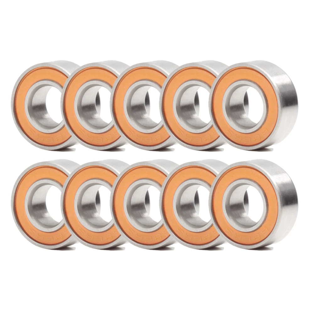 686RS Bearing 10PCS 6x13x5 mm ABEC-3 Hobby Electric RC Car Truck 686 RS 2RS Ball Bearings 686-2RS Orange Sealed