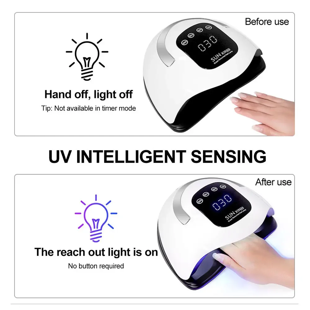 72LED UV 네일 아트 램프 전문가용 고출력 네일 드라이어 센서 내장 빠른 경화 젤 네일 폴리쉬 건조 램프 네일 살롱 도구