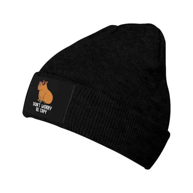 Stay warm and stylish with the Dont Worry Capybara Beanie Cap