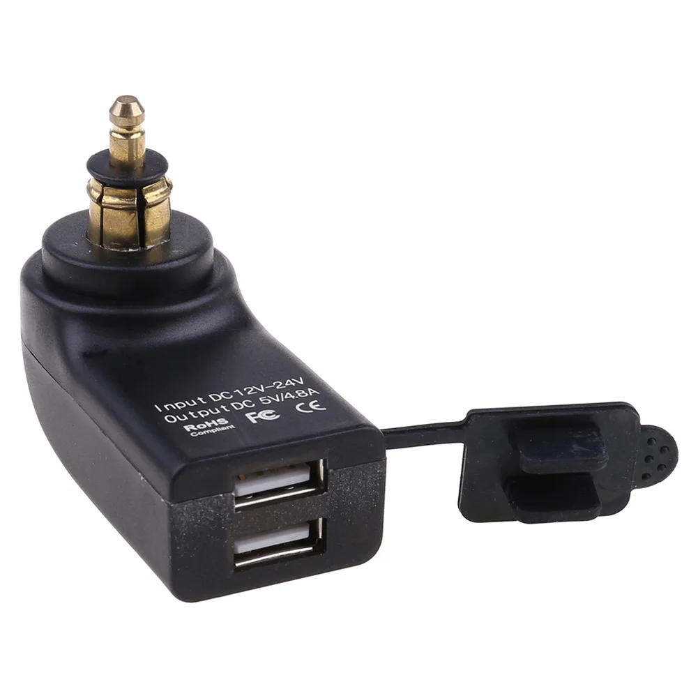 

Зарядное устройство с двумя USB-портами, 12-24 В, 2x2,4 А