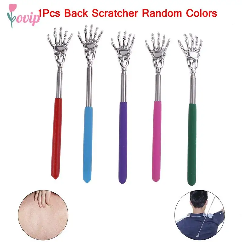 

Back Scraper Extendable Telescoping Itch Massager Kit Random Stainless Steel Back Scratcher Telescopic Scratching Backscratcher