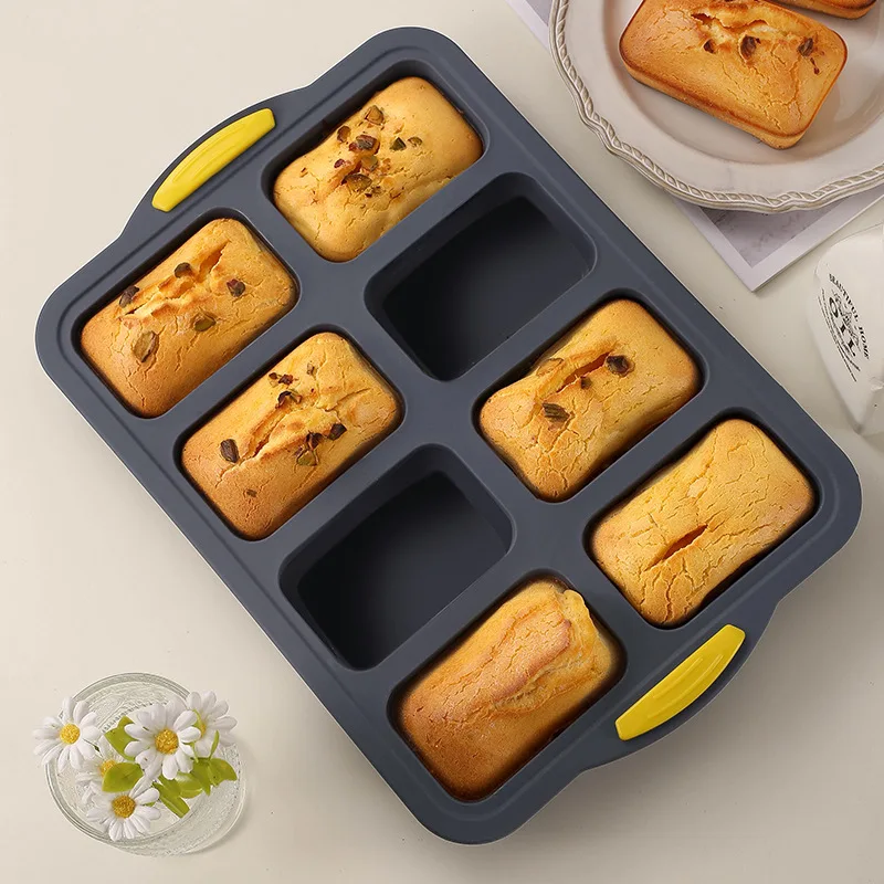 Foldable Silicone Bread Mold Baking Pan Mini Loaf Pans Heat Resistant Baking Moulds Non-Stick Cornbrea Cake Baguette Baking Tray