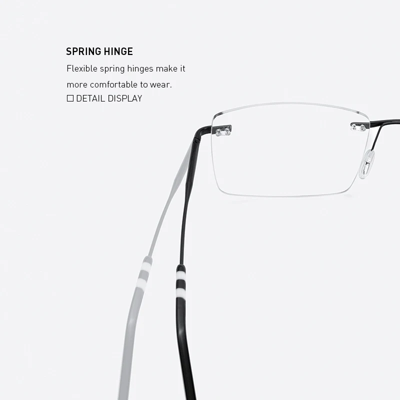 MERRYS DESIGN Men Titanium Alloy Rimless Glasses Frame Square Ultralight Frameless Women Optical Frames Eyewear S2417