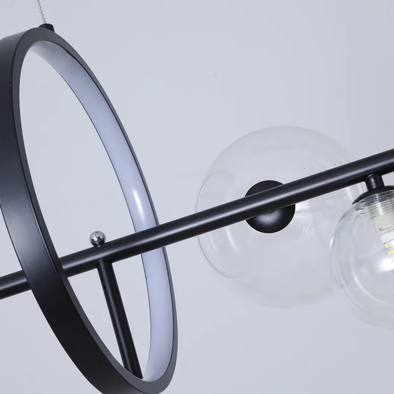 Modern Glass Ball Led Pendant Light for Living and Dining Room Kitchen Coffee Tables Bedroom Chandelier Home Decor Light Fixture 4