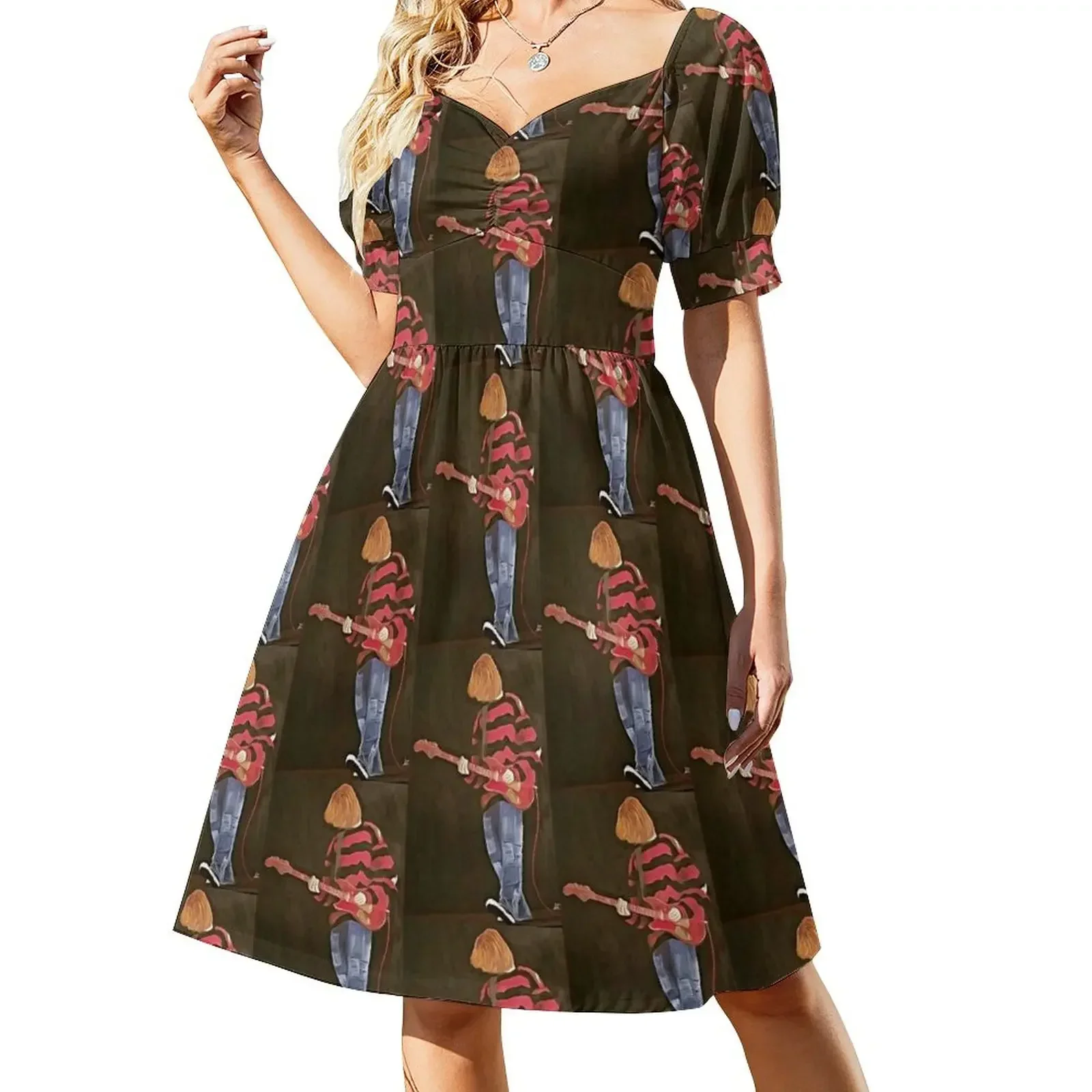 thumbnail image 1 of - nacimiento del grunge Vestido de manga corta vestidos de novia para mujer Vestidos de novia, 1 of 8