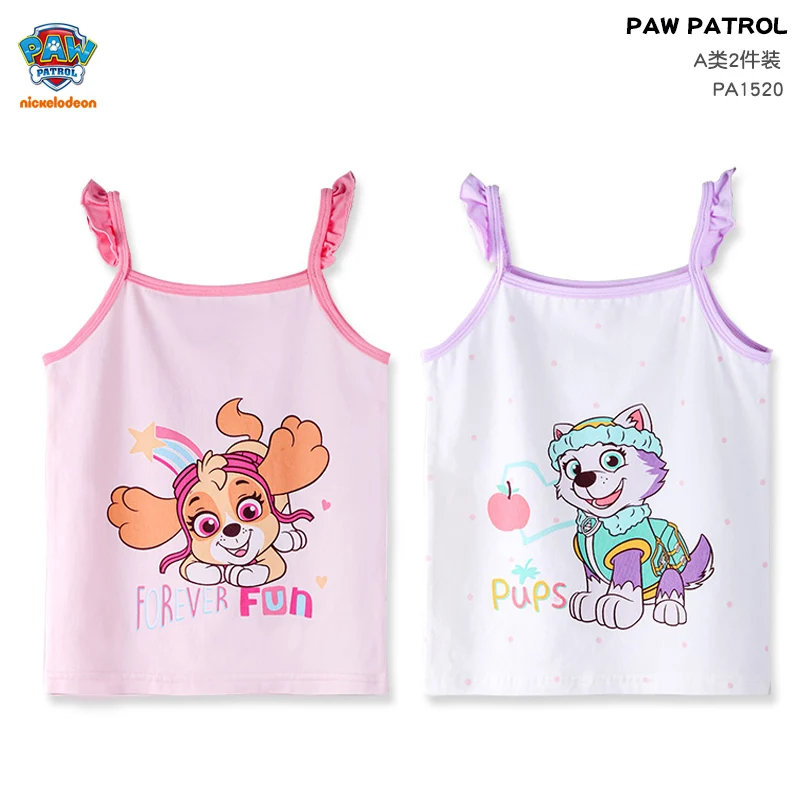 thumbnail image 1 of Chaleco de niña Paw Patrol original 2024, conjunto de 2 piezas, Liberty Skye, verano, tipo A, de algodón, ropa interior sin mangas, ropa exterior para bebé, cabestrillo, 1 of 5