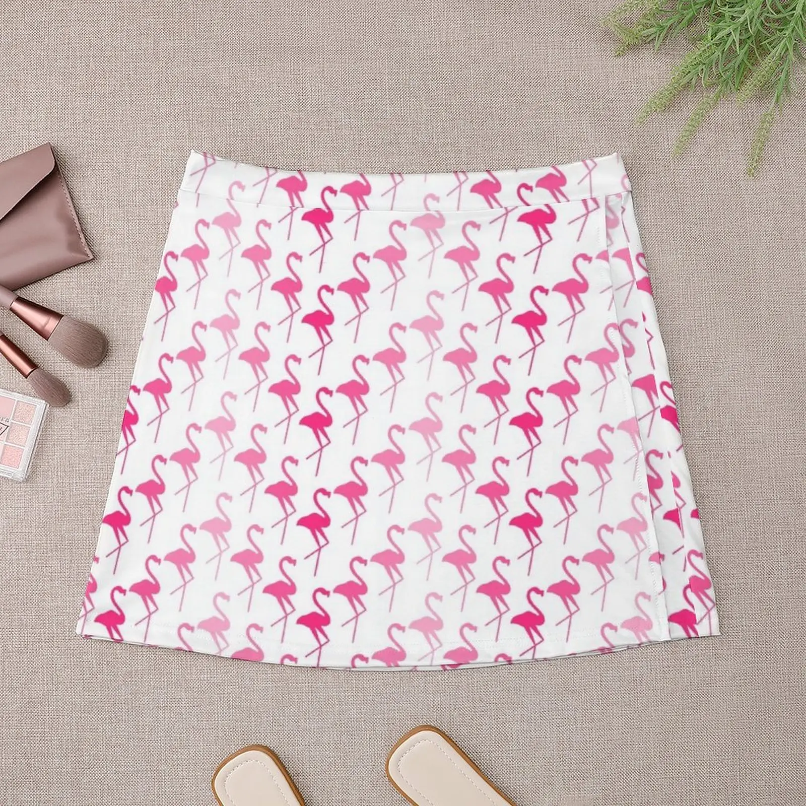 Seamless pattern with pink flamingos Mini Skirt new in external clothes Dresses womens clothing