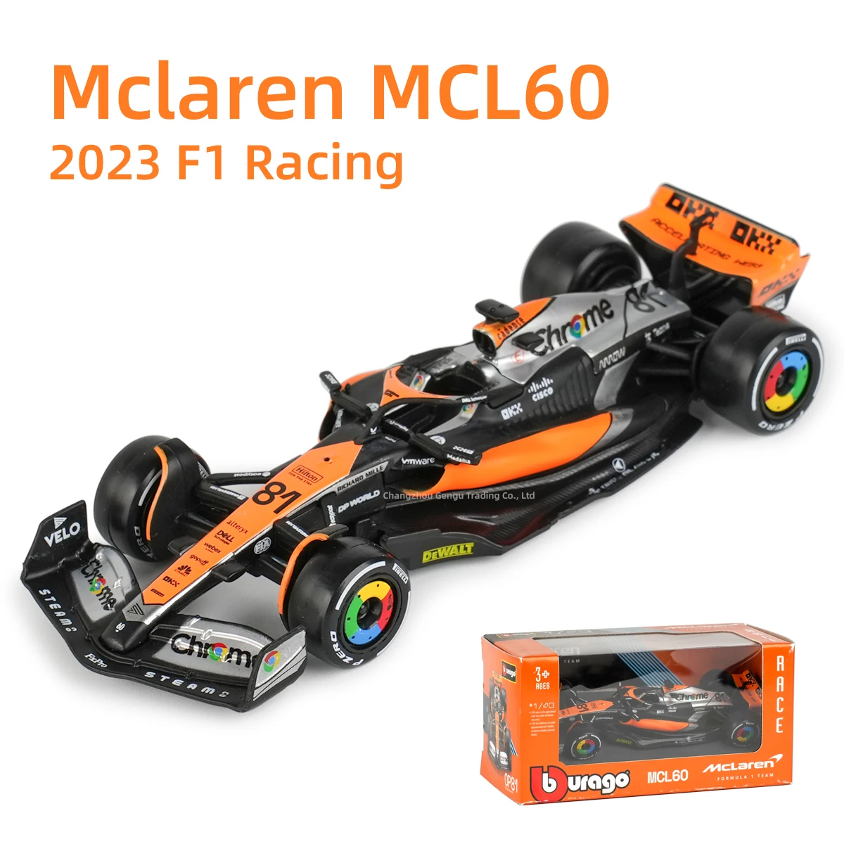 Bburago 1 43 2023 Mclaren MCL60 F1 Formula Car Die Cast Vehicles bburago-1-43-2023-mclaren-mcl60-f1-formula-car-die-cast-vehicles
