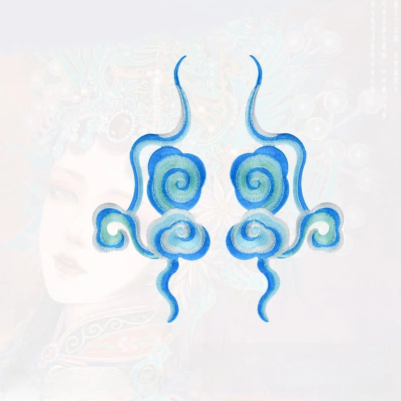 Dance Costume Embroidered Patch Performance Hanfu National Sle Clothing Repair Patch Iron on Patch Floral Plant Pattern