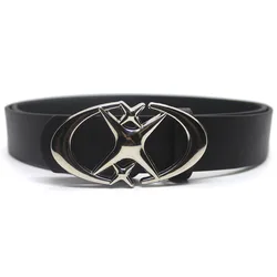 Vintage Gothic Punk Moon Star Buckle Belt - PU Leather Waistband Decorative Accessory - 105cm (Black)