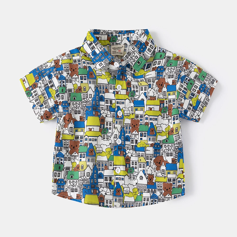 Baby Boys Girls Fashion Short-sleeved Shirts,boys shirts,kids shirts