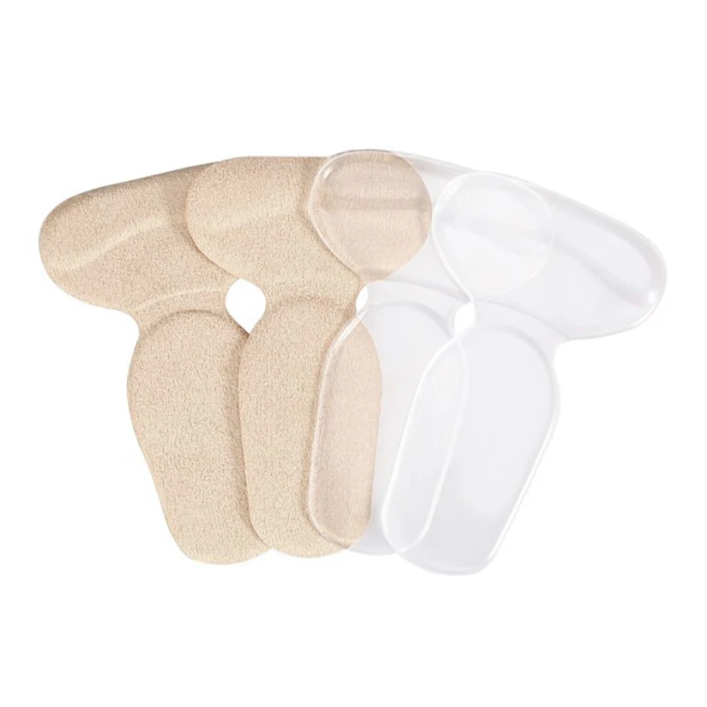 

2pairs Insoles Pain Relief Grips Liner Heel Pad Protector 2 In 1 Self Adhesive Practical Size Reducer Back Anti Blister Gel