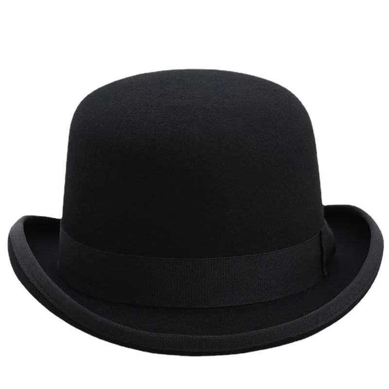 4Size 100 Wool Women Men Bowler Hat Pure Crushable Dome Fedora Hat
