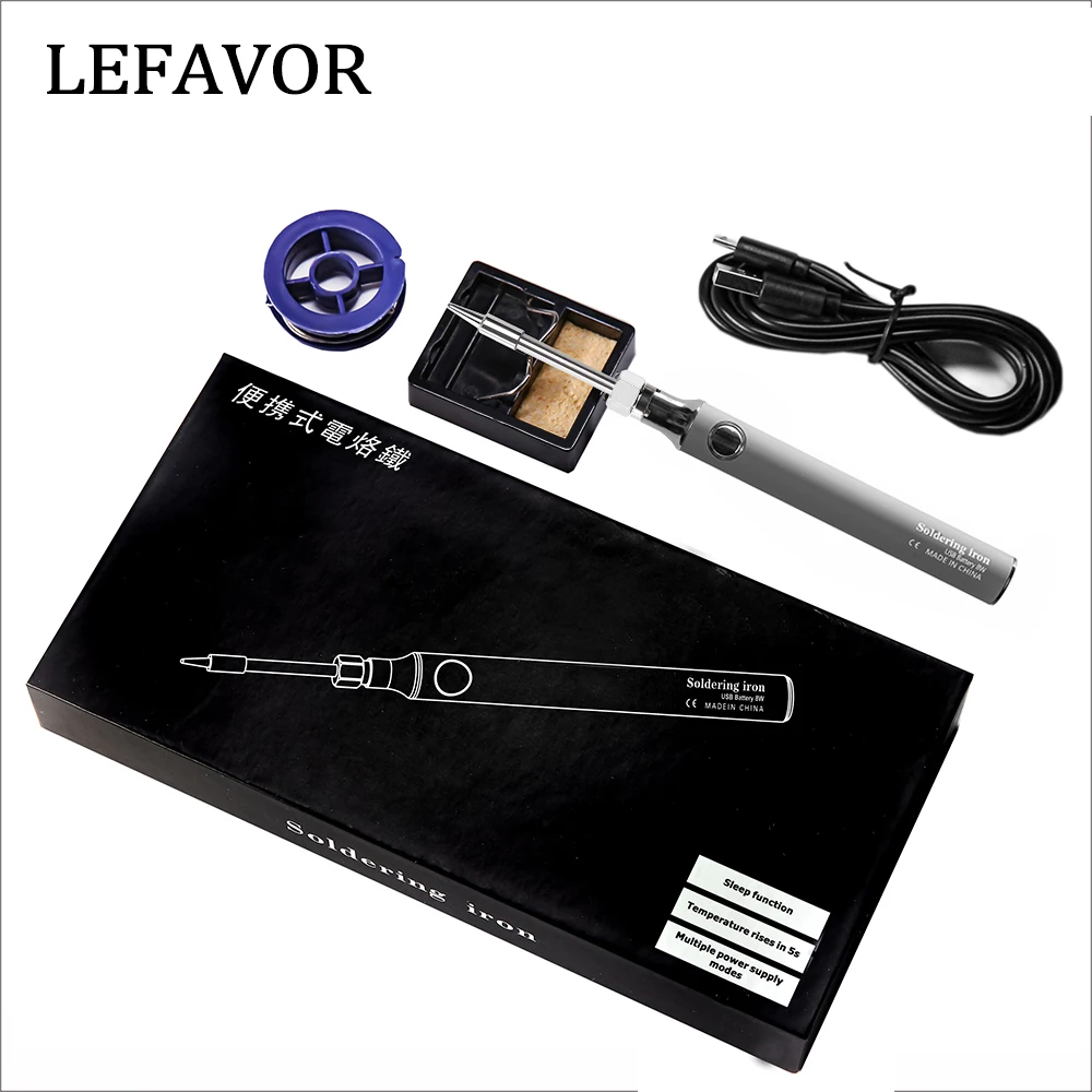 Wireless Charging Electric Soldering Iron Solder Iron USB 5V8W Fast Charging lithium battery Portable Repair Welding Tools soldering iron