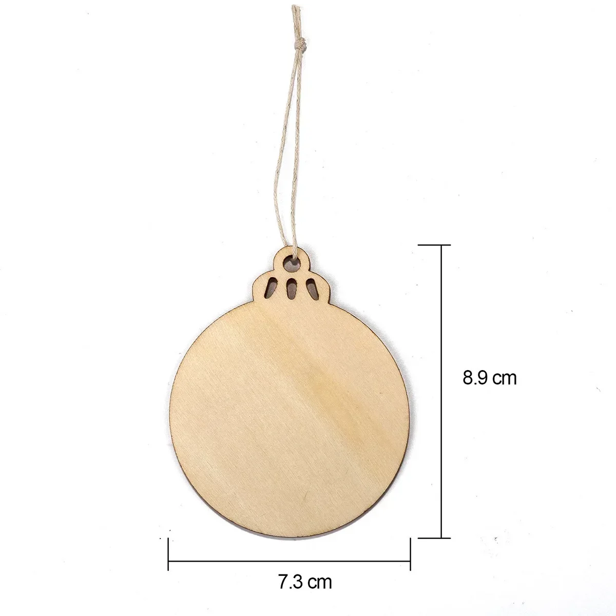 10/30/50pcs DIY Wooden Christmas Balls Decoration Round Craft Baubles Tags Hanging Ornament for Christmas New Year Pendant Decor