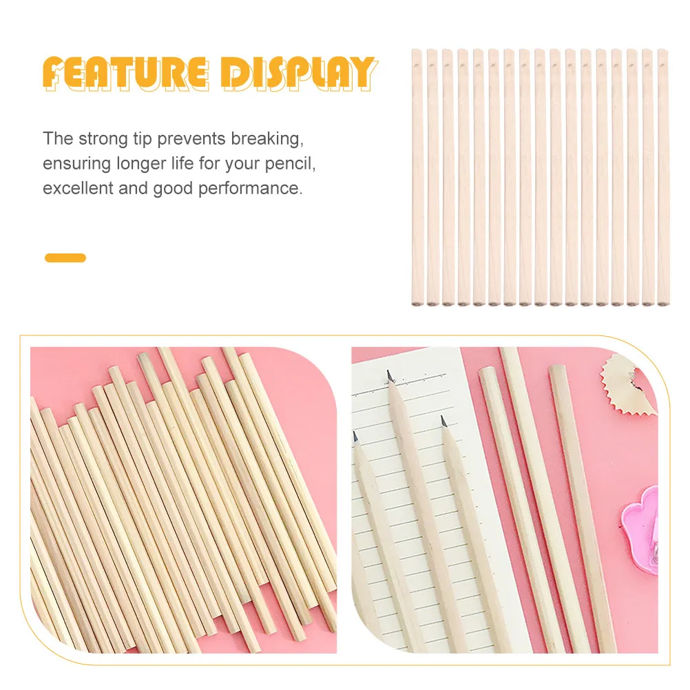 어린이를위한 50Pcs 나무 삼각형 연필 학생 예술가 초보자 스케치 그림 서예 DIY 아트 공예