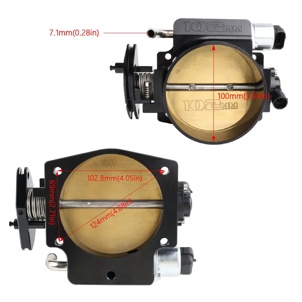 Racing Car 102mm Intake Manifold Throttle Body TSP Sensor IAC Valve for LS1 LS2 LS3 LS6 LSX Modification Parts with cable drive intake manifold throttle body