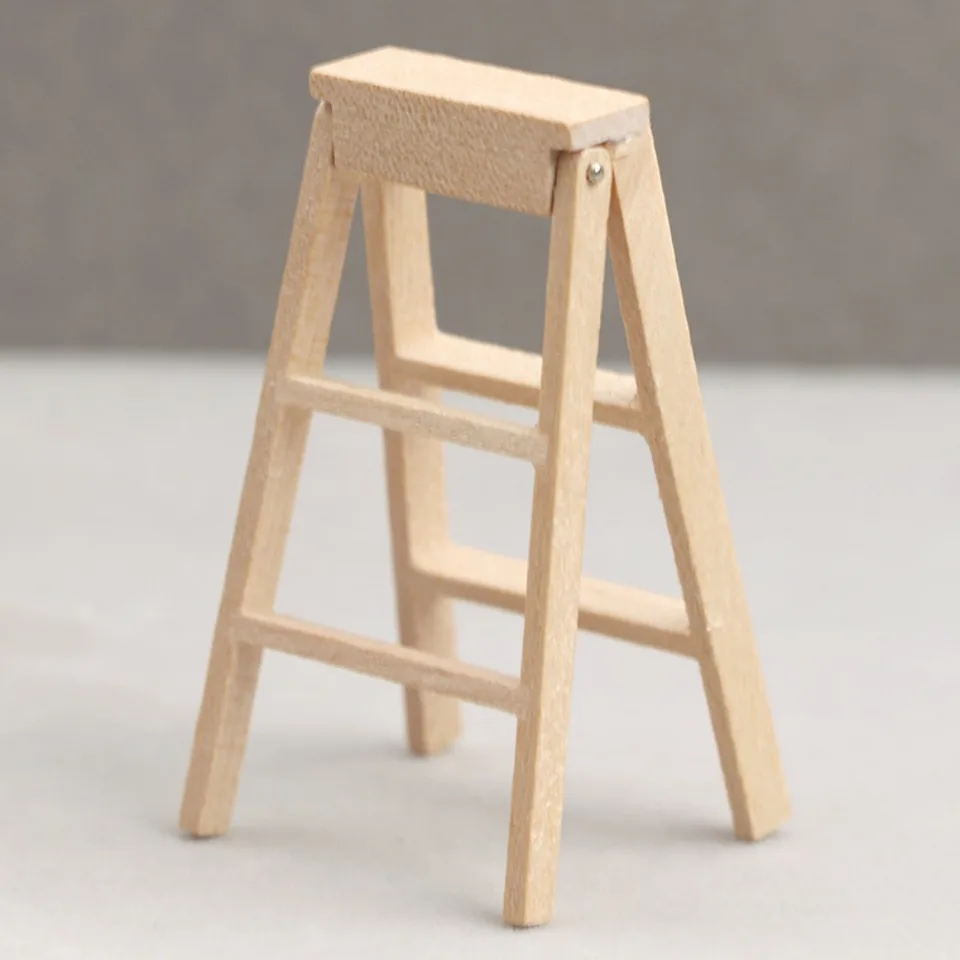 Tiny Furniture For Dollhouses Mini Wooden Step Ladder For Dollhouses ...