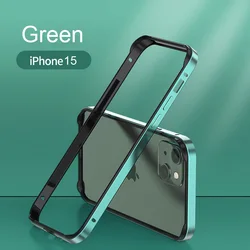 Premium Hybrid Silicone & Aluminum Metal Phone Case with Enhanced Heat Dissipation Bumper for i18Pro (Green)