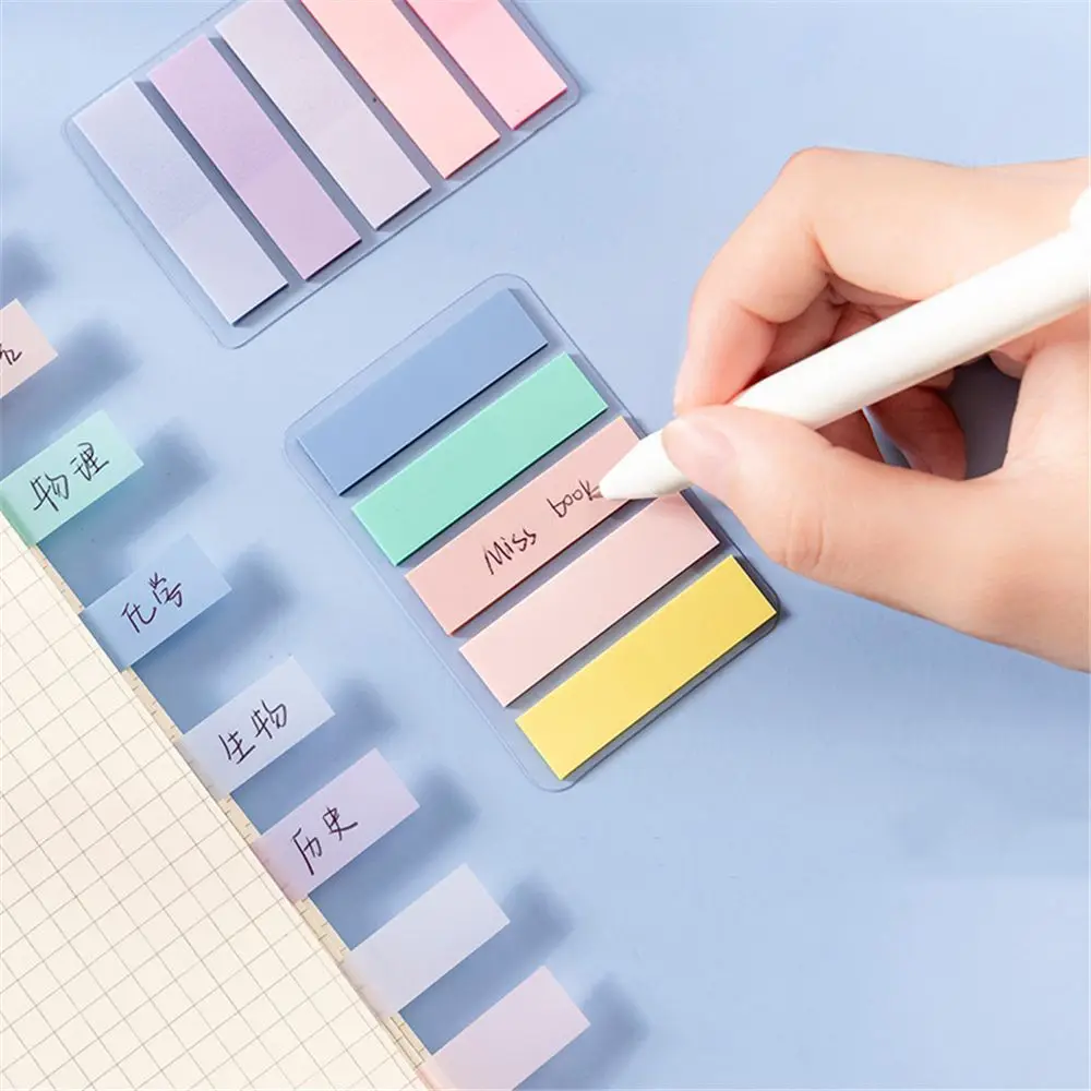 

125 Sheets/Set Morandi Index Memo Pad Candy Color Sticky Notes Paper Sticker Notepad Bookmark School Supplies Stationery