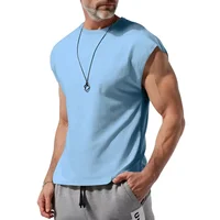 Amazon transfrontalier vêtements pour hommes été nouveau t-shirt sans manches jeunesse décontracté ample mince gilet hommes 6