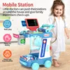 Children's Doctor Toy Simulation Tool Set for Girls with Luggage Rolling Case to Play as Nurse and Give Injections with Stethosc 1