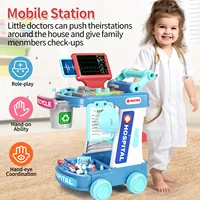 Children's Doctor Toy Simulation Tool Set for Girls with Luggage Rolling Case to Play as Nurse and Give Injections with Stethosc 1