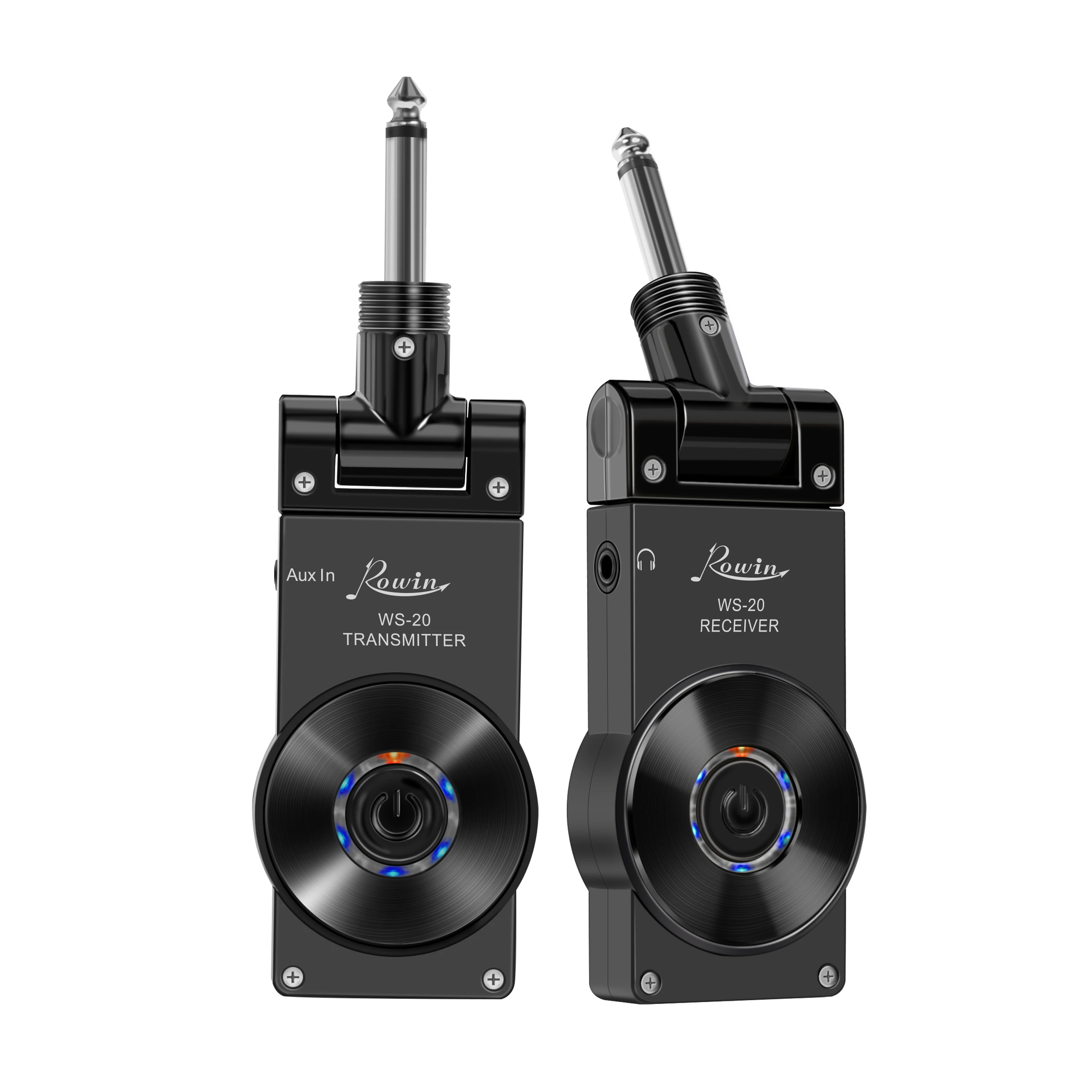

Rowin WS-20 Wireless Guitar System Transmitte Receive Digital Transmitter For Electric Guitar Bass Violin Connect Amp 100ft Tra