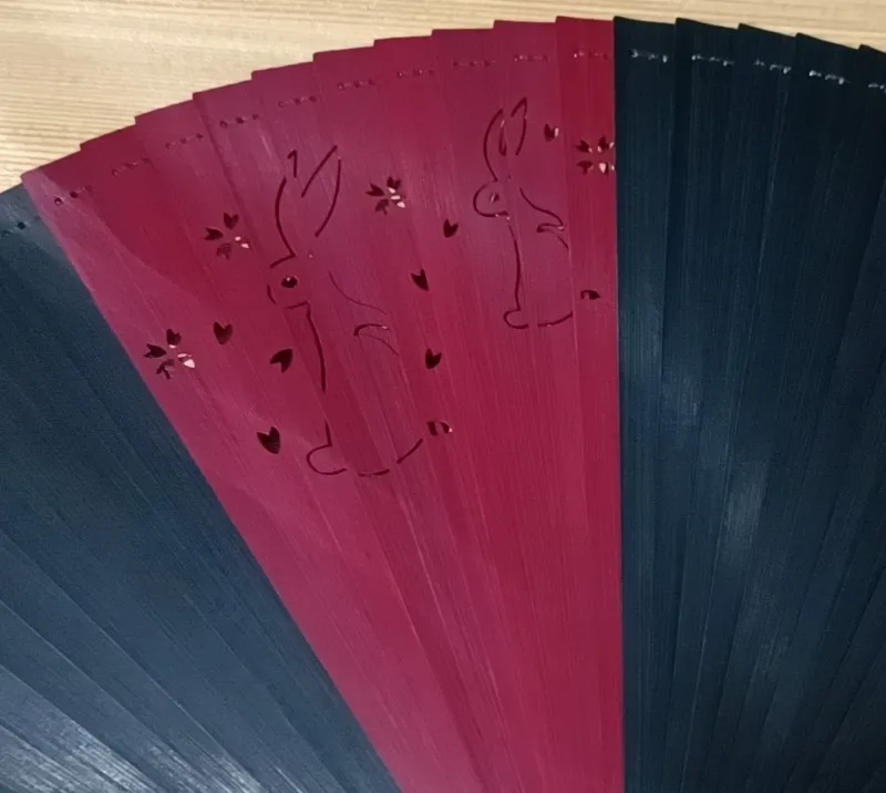 Handheld Mini Portable Fan Japanese Patchwork Fish Cat Full Bamboo Folding Fan Handmade Small Decorative Women Wedding