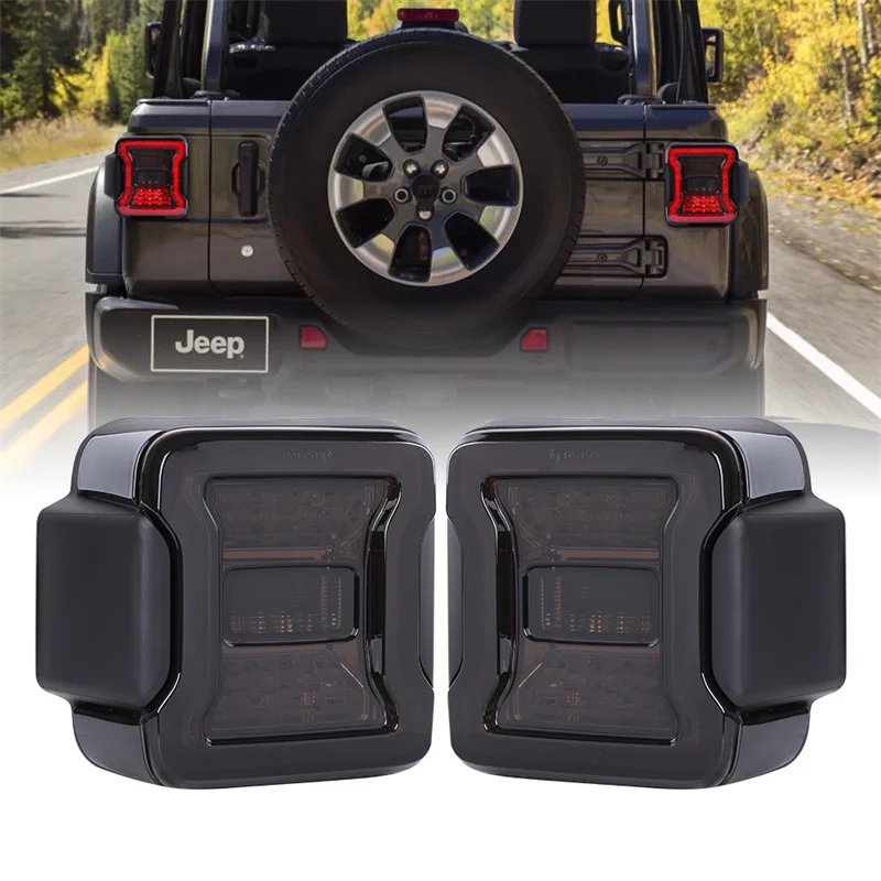 

Для Jeep Wrangler JL 2018 2019 светодиодный задний фонарь светильник ры задние фонари стоп-сигнал Задние дневные ходовые огни свет s