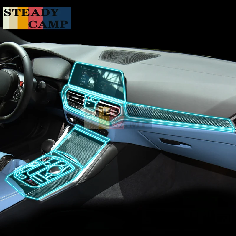 

For BMW M4 G82 2021-2022 Car Interior Center console Transparent TPU Protective film Anti-scratch Repair film Accessories Refit