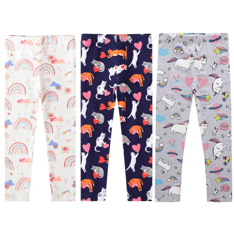 

Rainbow Cat Unicorn Print Girls Leggings New Cartoon Fashion Cotton Spring Autumn Kids Skinny Pant Toddler Pants