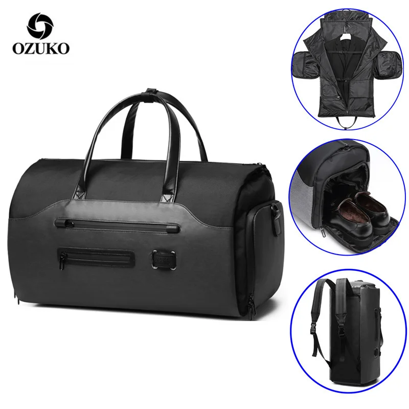 ozuko-bolsa-de-viaje-multifuncion-para-hombre-bolso-de-equipaje-de-gran-capacidad-impermeable-para-guardar-zapatos