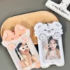 1Pcs Photocard Holder, Cute Cartoon Animal ID Credit Card Holder with Keychain Hard Shell Protective Photo Sleeves 3