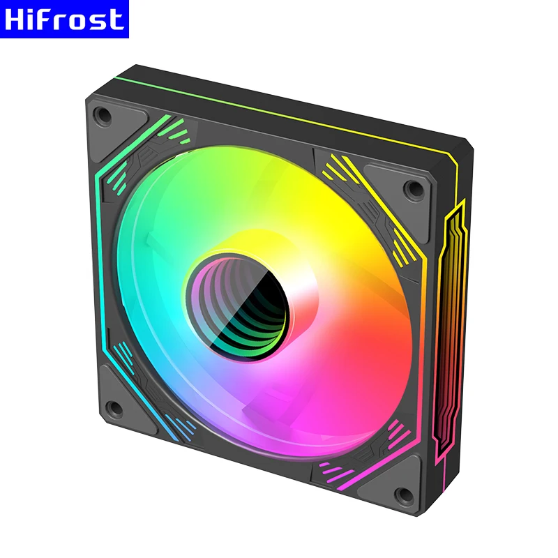 주소 지정 가능한 RGB 케이스 선풍기, 1800 RPM 5V 3 핀 ARGB 12V 4 핀 PWM 음소거 환풍기, 다면 인피니티 미러 ARGB 조명 효과, 120mm