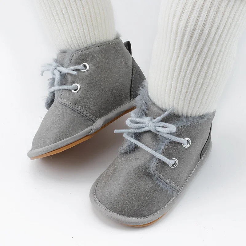 New Snow Baby Booties Shoes Baby Boy Girl Shoes Crib Winter Warm Cotton Anti-slip Sole Newborn Toddler First Walkers For Baby Shoes Soft Sole Shoes