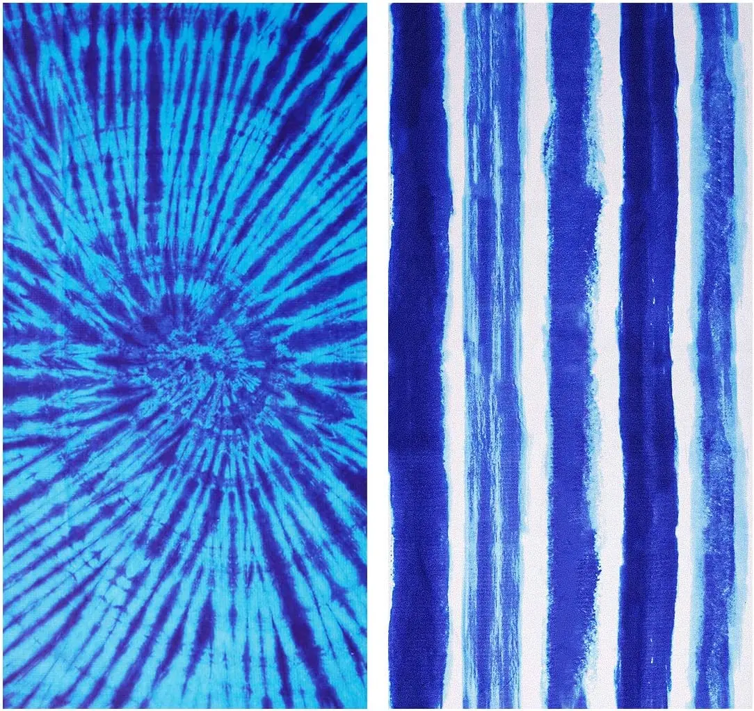 

Lightweight Beach Towel Stripe Blue Absorbent Clearance Pool Swim Bath Travel Soft Towels Blanket Camping Lounge Chair Cover